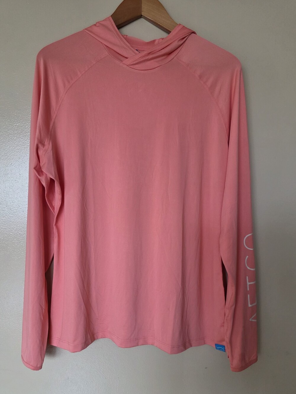 AFTCO Performance Fishing Hoodie XL Salmon Pink Lightweight UPF Tactical Coastal